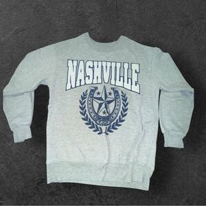 Freeze Light Gray Nashville Graphic Women's Sweater